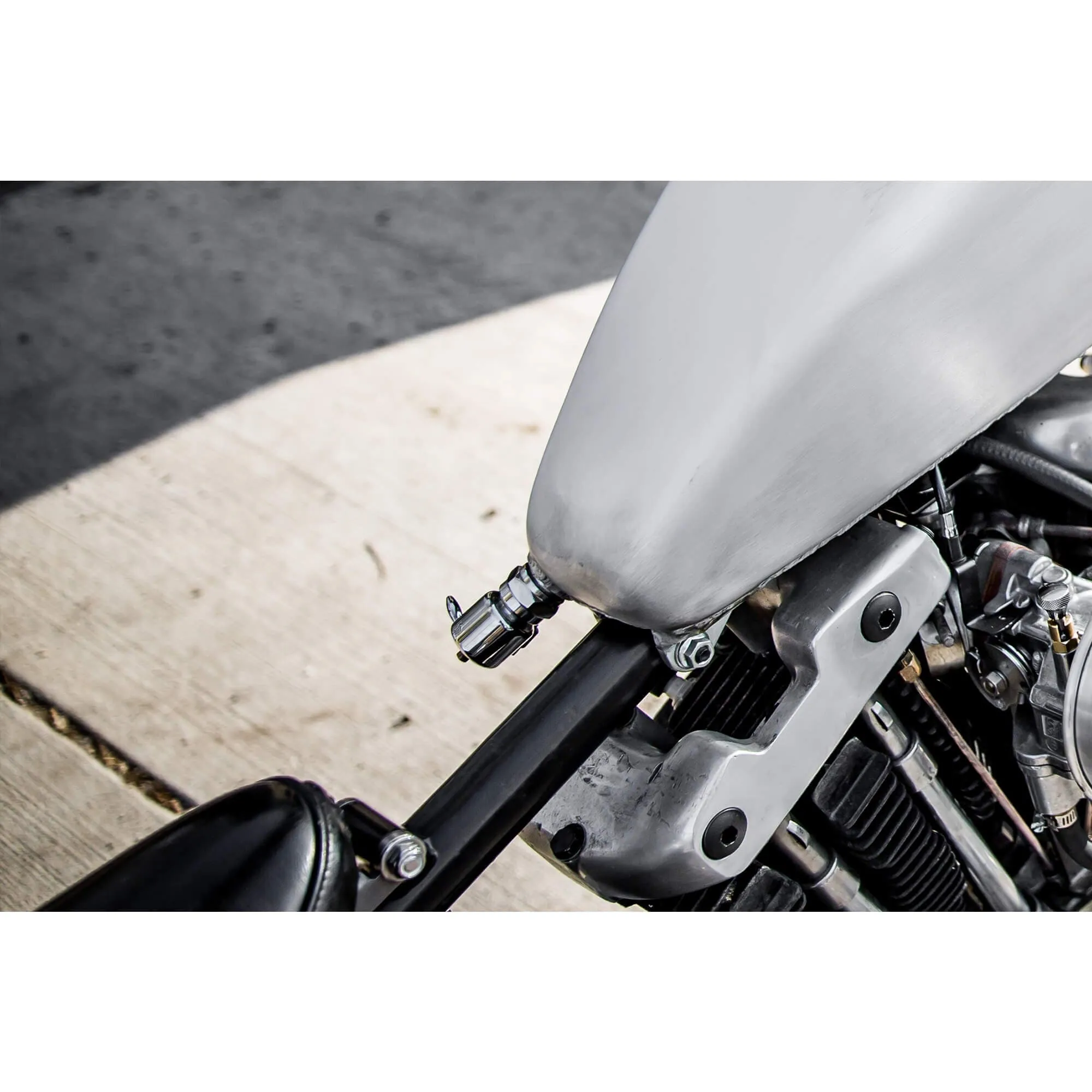 22mm Petcock Round Body Chrome Harley-Davidson Style - Left Side Position