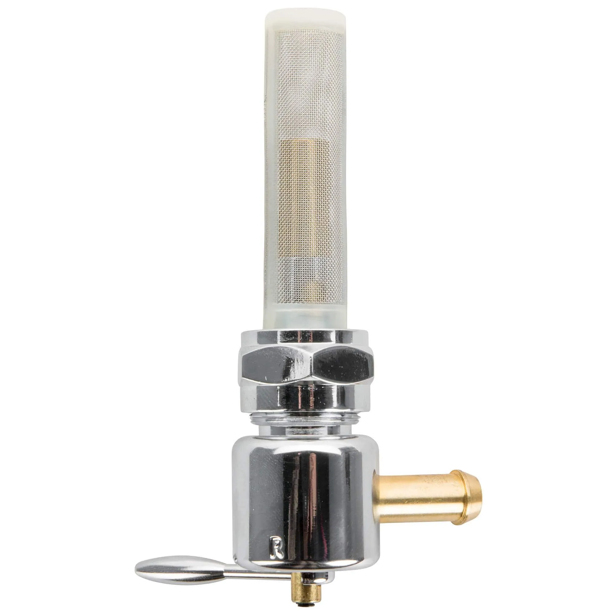 22mm Petcock Round Body Chrome Harley-Davidson Style - Left Side Position
