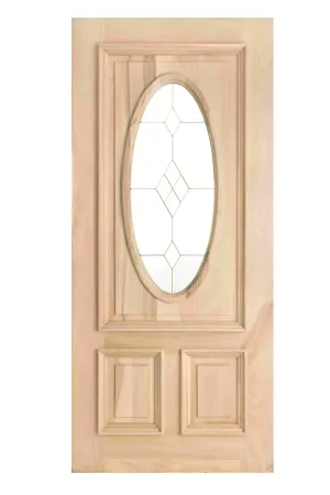 36x80 JELDWEN Diamond Poplar Door Oval #OC0440