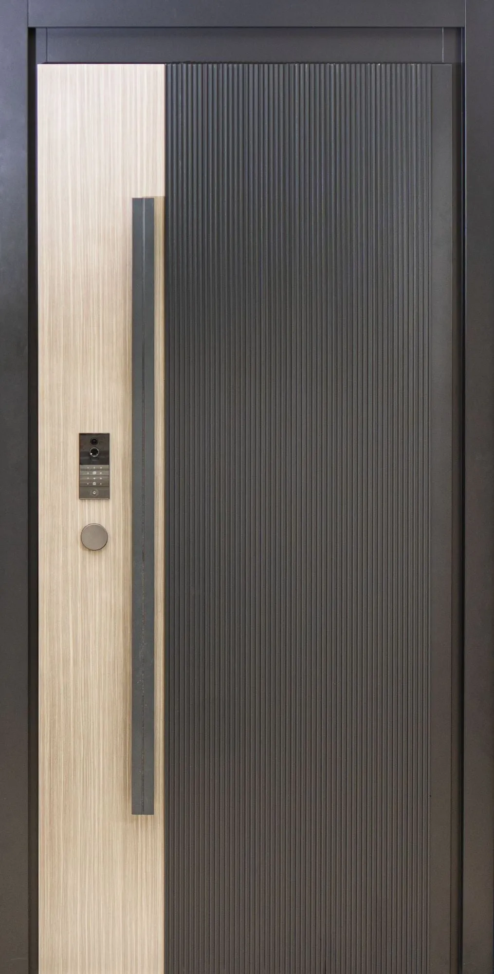 36x80" LH Security Door with Smart Lock in Grey