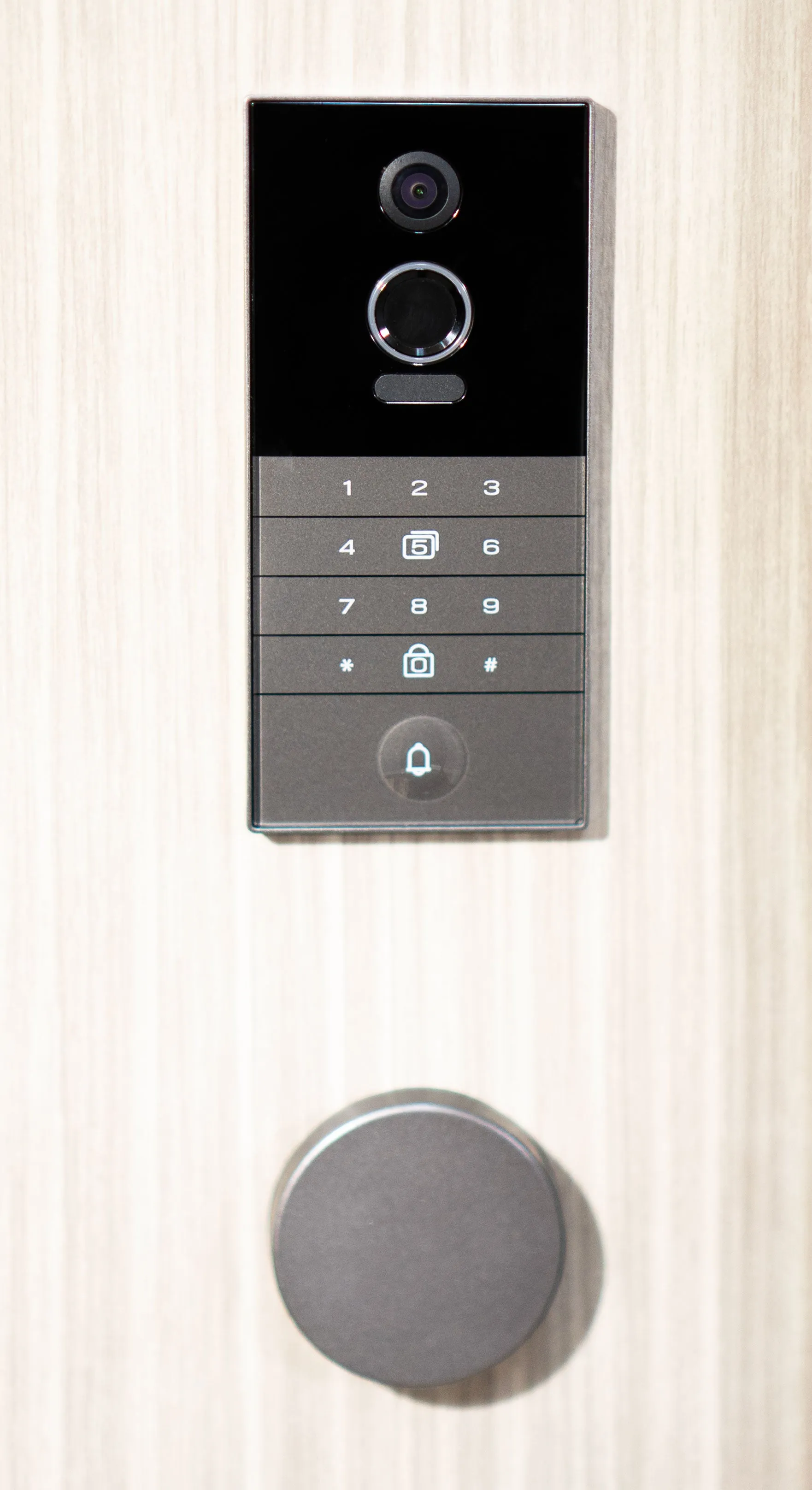 36x80" LH Security Door with Smart Lock in Grey