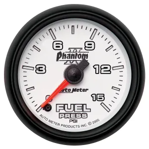AutoMeter 7561 GAUGE; FUEL PRESSURE; 2 1/16in.; 15PSI; DIGITAL STEPPER MOTOR; PHANTOM II