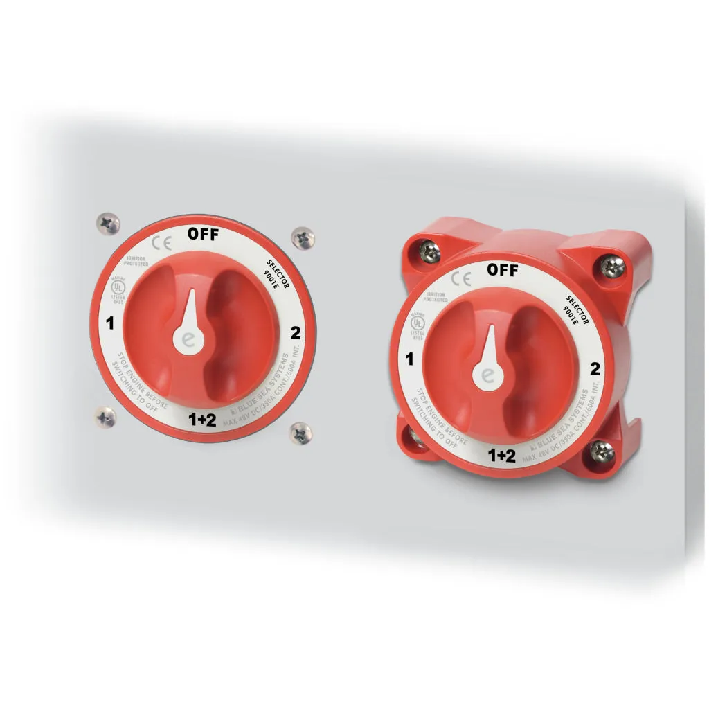 Blue Sea 9001E 4-Way Battery Switch-Red