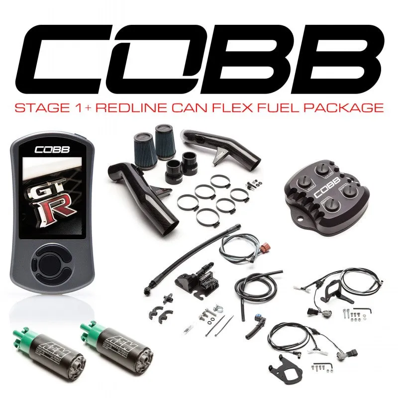 COBB NIS005011PCFFF Power Package Stage 1  Redline Carbon Fiber CAN Flex Fuel for NISSAN GT-R (R35) 2009-2014