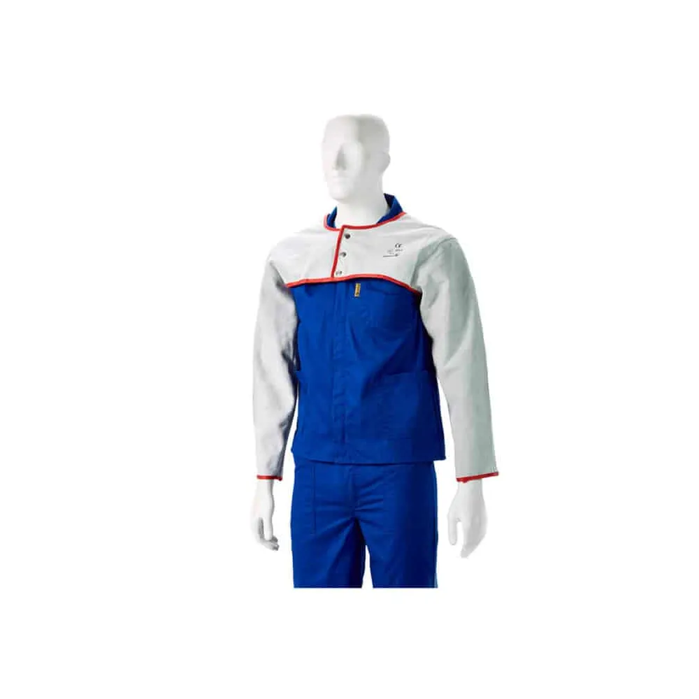 DROMEX YOKE LEATHER WELDERS /RED PIPING - XL