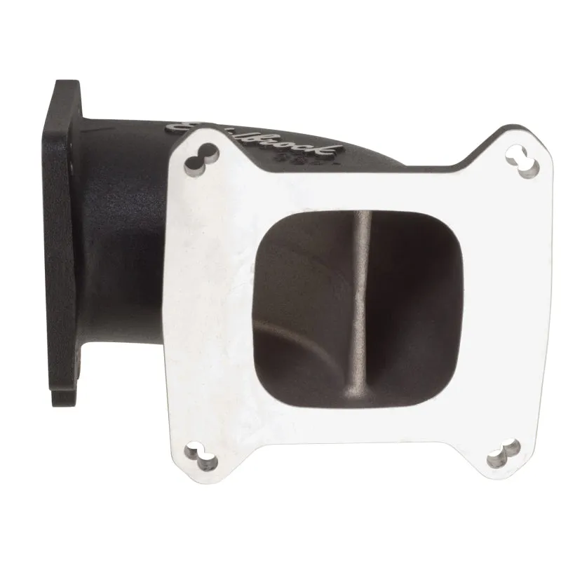 Edelbrock Throttle Body Intake Elbow - Black Powder Coated