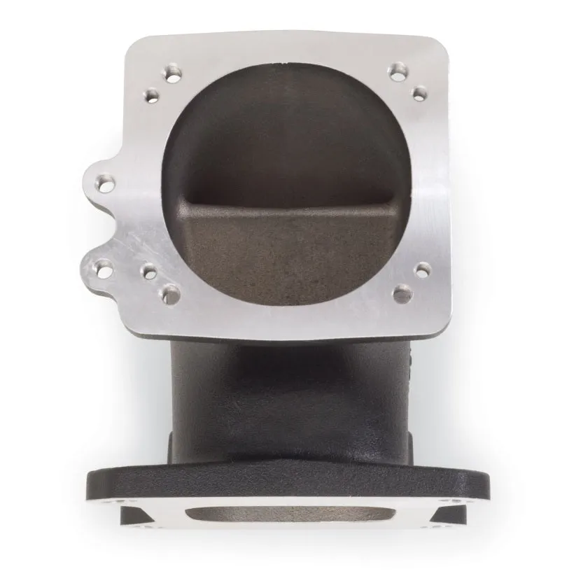 Edelbrock Throttle Body Intake Elbow - Black Powder Coated