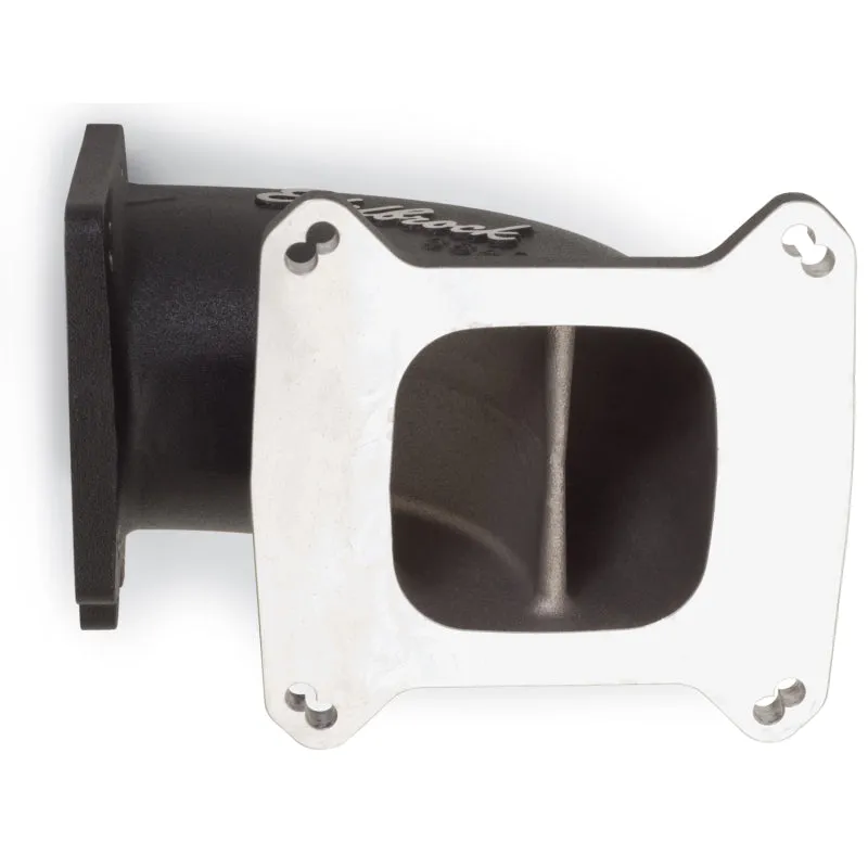 Edelbrock Throttle Body Intake Elbow - Black Powder Coated