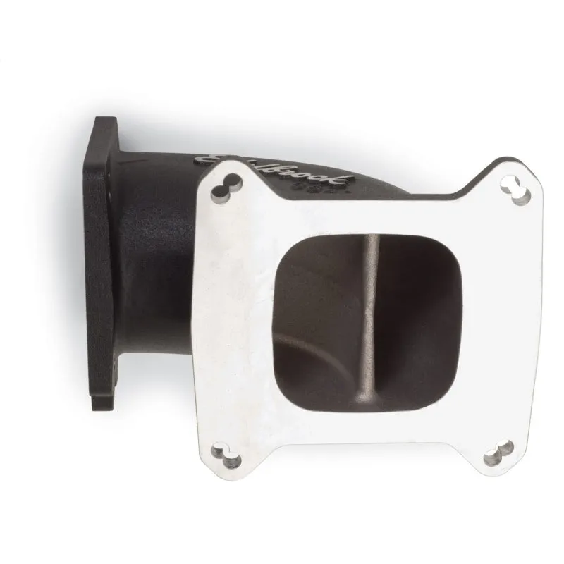 Edelbrock Throttle Body Intake Elbow - Black Powder Coated