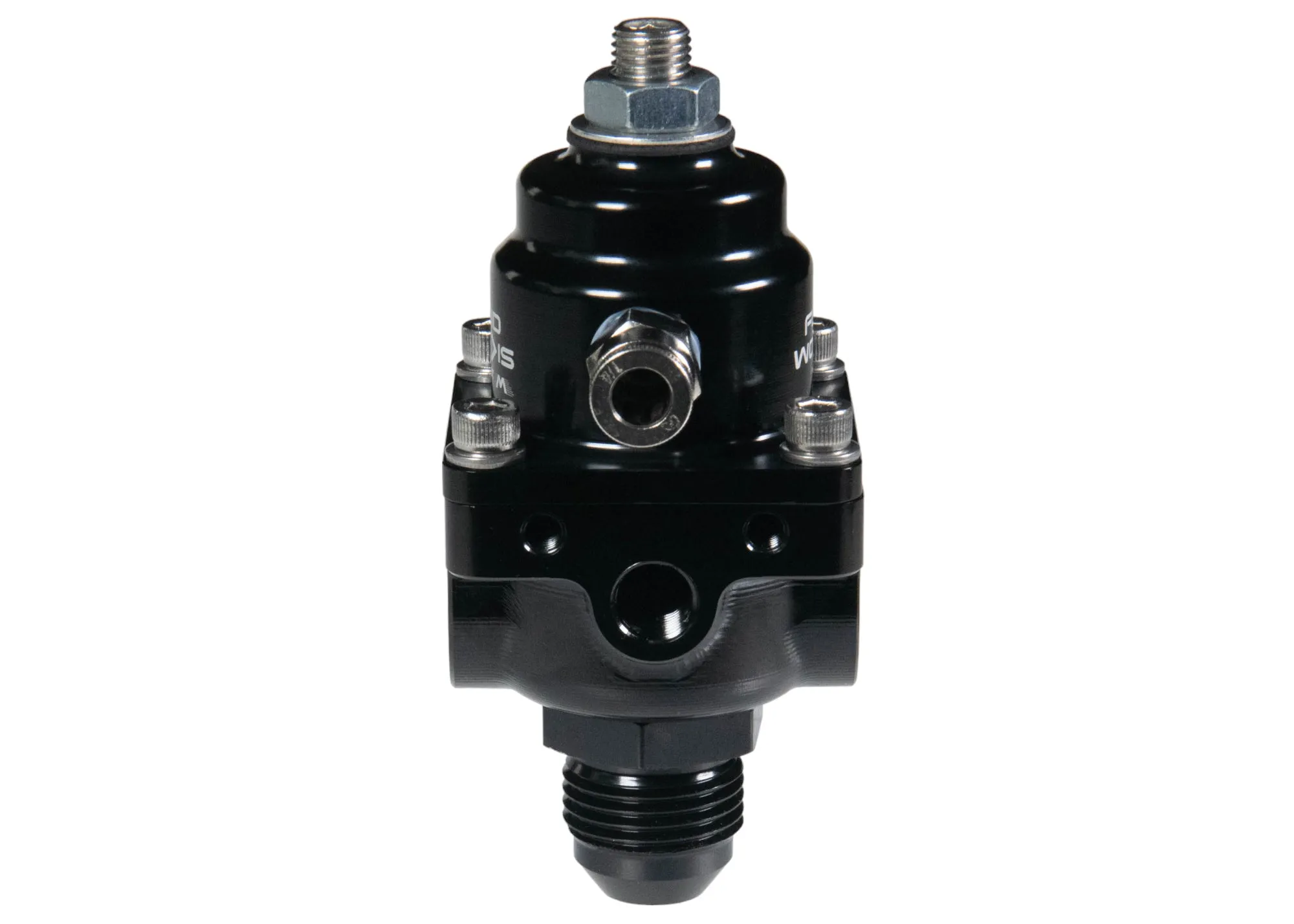 Fluidworks 3-6 gpm Fuel Pressure Regulator 35-70 psi 180 Degree Fittings