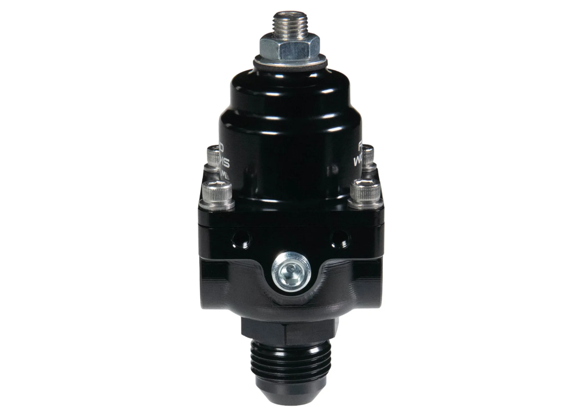 Fluidworks 3-6 gpm Fuel Pressure Regulator 35-70 psi 180 Degree Fittings