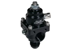 Fluidworks 3-6 gpm Fuel Pressure Regulator 35-70 psi 180 Degree Fittings