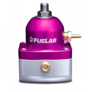 FUELAB 51506-4-L-L Fuel Pressure Regulator Carbureted (1-3 psi, 6AN-In, 6AN-Out) Purple