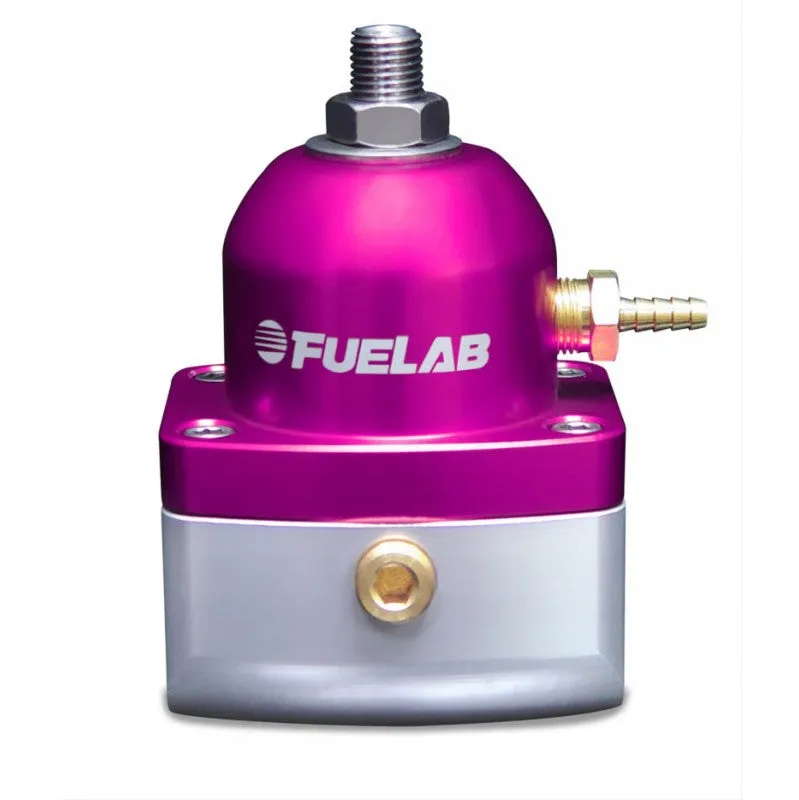 FUELAB 51506-4-L-L Fuel Pressure Regulator Carbureted (1-3 psi, 6AN-In, 6AN-Out) Purple