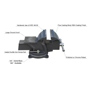 KAKA Industrial HPS-75 3” Ductile Iron Heavy Duty Bench Vise