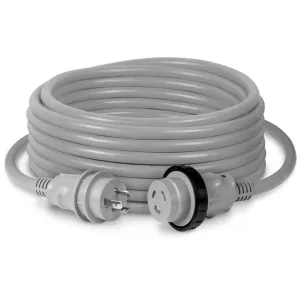 Marinco Shorepower Cordset w/LED- 50' 30A Grey