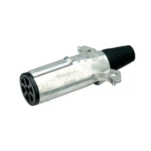 Narva 82193 7 Pin Heavy-Duty Round Metal Trailer Plug with Internal Weatherbeater Seal and Rubber Boot