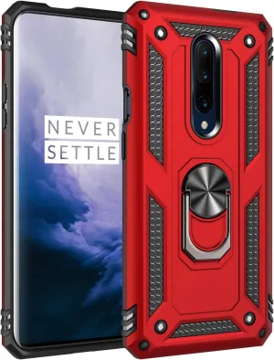 OnePlus 7 Pro Case Military Protection Built-in 360 Rotation Car Magnetic Holder  6.67" Blue