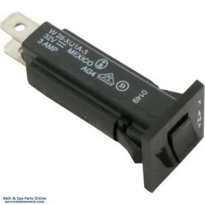 Potter & Brumfield [P & B] Push Thru Circuit Breaker [White] [3A] [115V] (KUHP-5A51-120)