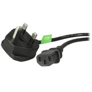 Power Cord 18Awg 10A 250V Uk