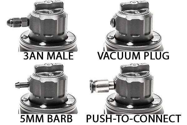 Radium Engineering Direct Mount Fuel Pressure Regulator (8AN ORB, Black DMR-RA) 20-1623-00