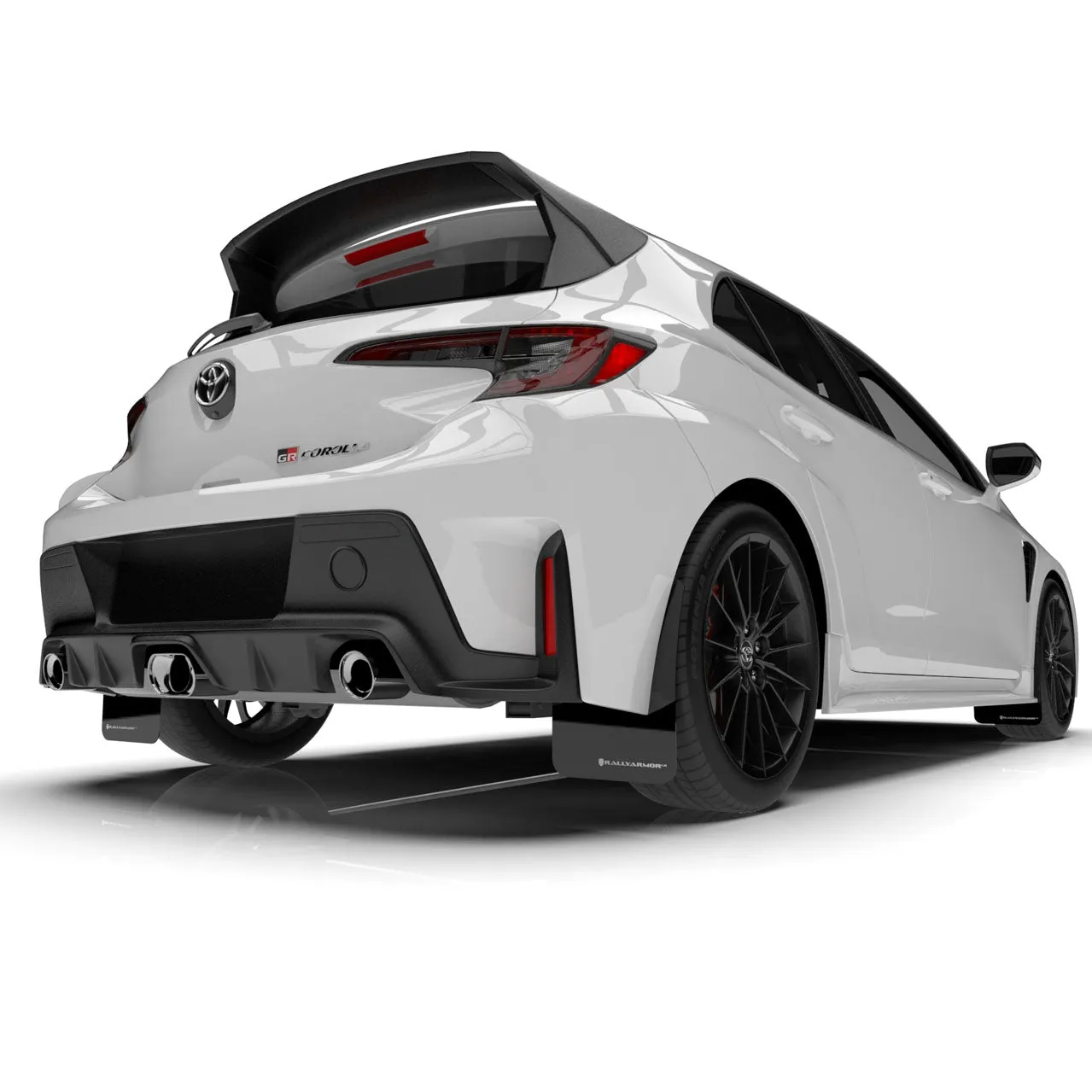 Rally Armor Black UR Mud Flaps w/Red Logo | 2023  Toyota GR Corolla