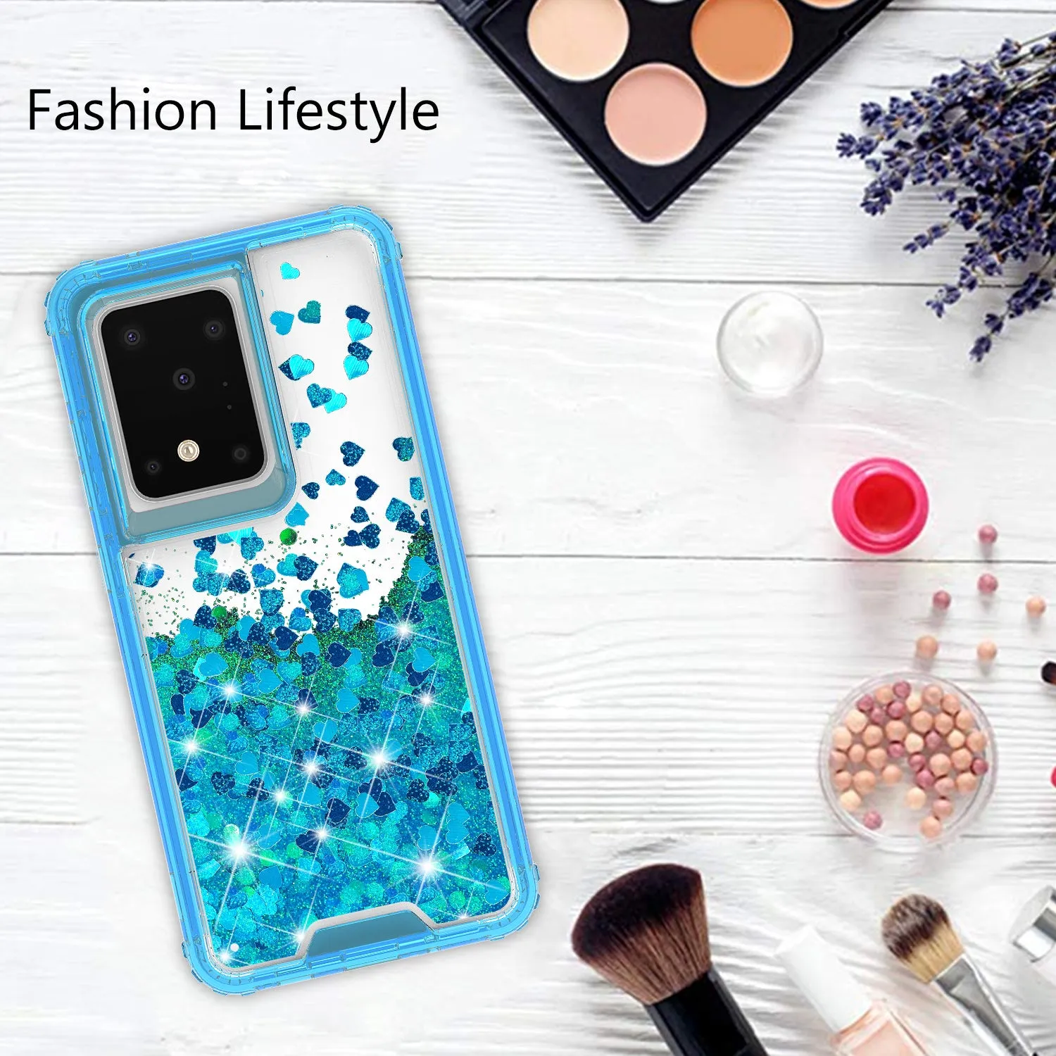 Samsung Galaxy S20 Plus/Galaxy S20  Case,Hard Clear Glitter Sparkle Flowing Liquid Heavy Duty Shockproof Three Layer Protective Bling Girls Women Cases for Samsung Galaxy S20 Plus/Galaxy S20  - Teal