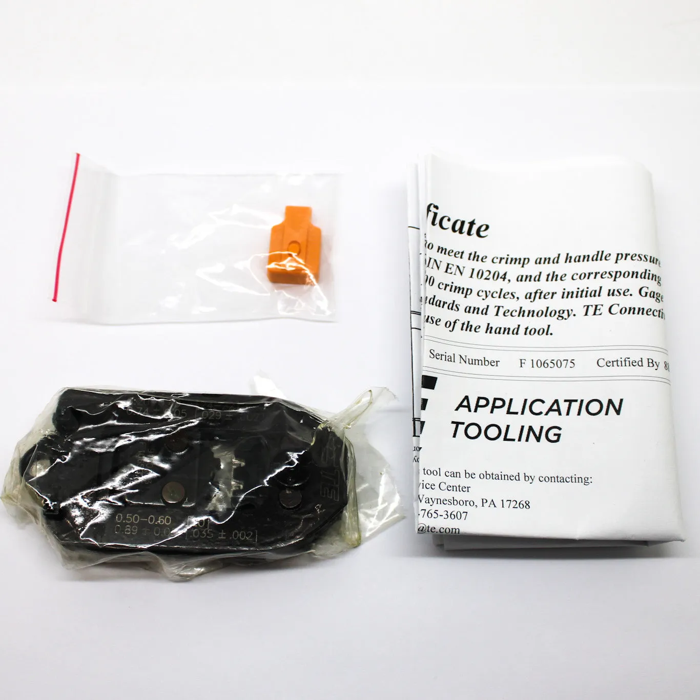 TE Connectivity 20-24 AWG Tool Crimp Head For Rectangular Contacts 91501-3