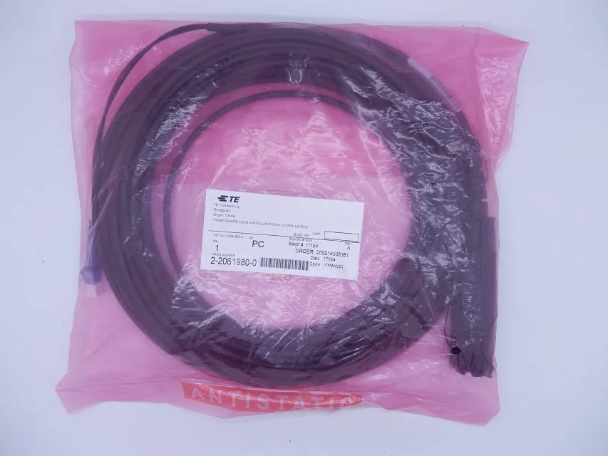 TE Connectivity 9/125μm 20m Single Mode Fiber Optic Cable 2-2061980-0