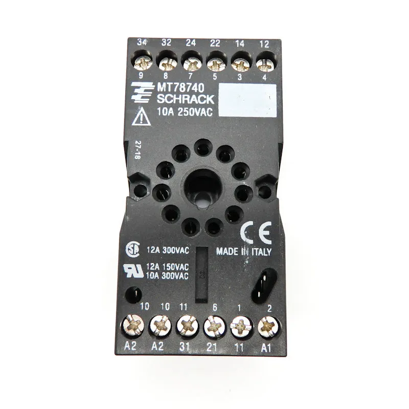TE Connectivity Schrack 10A 250VAC 11-Pin Relay 8-1393163-3 MT78740
